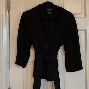 Kenneth Cole 3/4 sleeve belted blazer